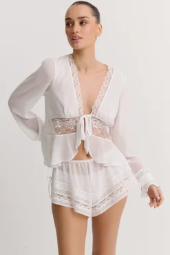 Kat The Label Betty Blouse Ivory | Camis