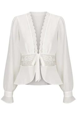 Kat The Label Betty Blouse Ivory | Camis