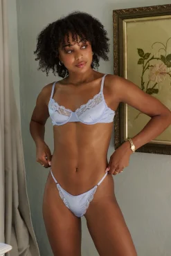 Kat The Label Bowie Thong Cornflower | Lingerie | Thongs
