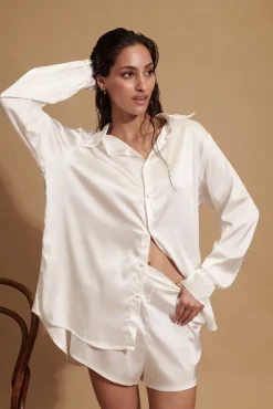 Kat The Label Celine Shirt Ivory | Camis