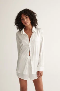 Kat The Label Celine Shirt Ivory | Camis