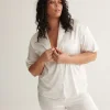 Kat The Label Celine Short Sleeve Shirt Ivory | Camis