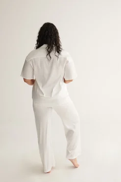 Kat The Label Celine Short Sleeve Shirt Ivory | Camis