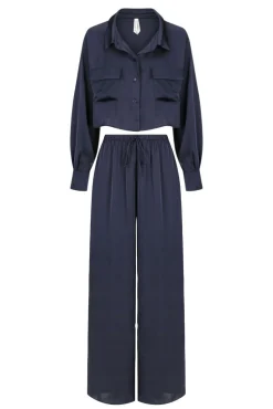 Kat The Label Gracie Shirt Pant Set Ink | Sleep Sets
