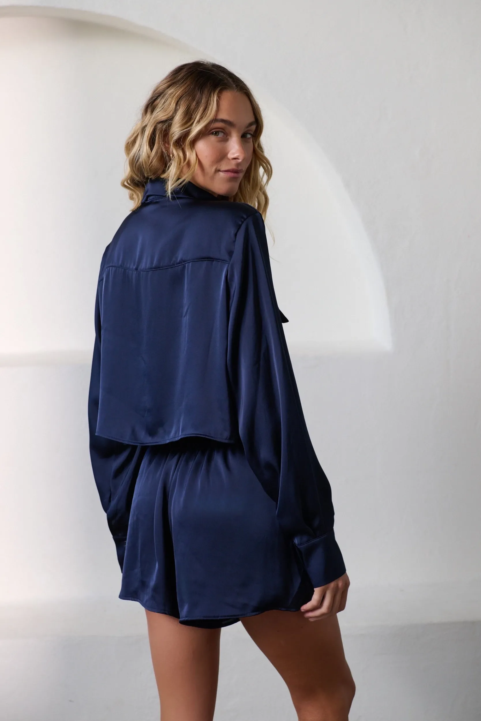 Kat The Label Gracie Shirt Short Set Ink | Sleep Sets