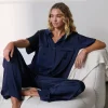 Kat The Label Gracie Short Sleeve Pant Set Ink | Sleep Sets