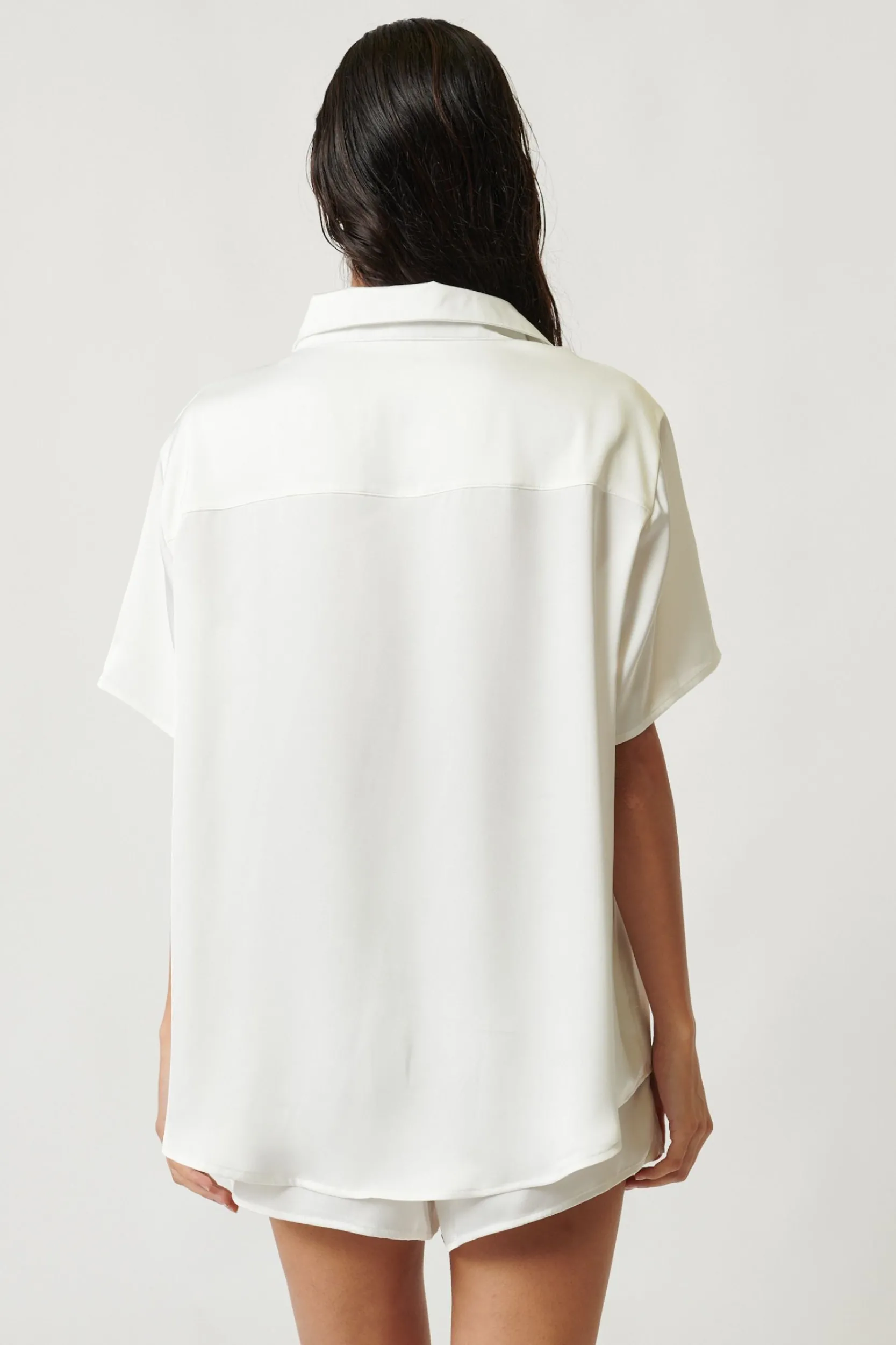 Kat The Label Gracie Short Sleeve Shirt Ivory | Camis