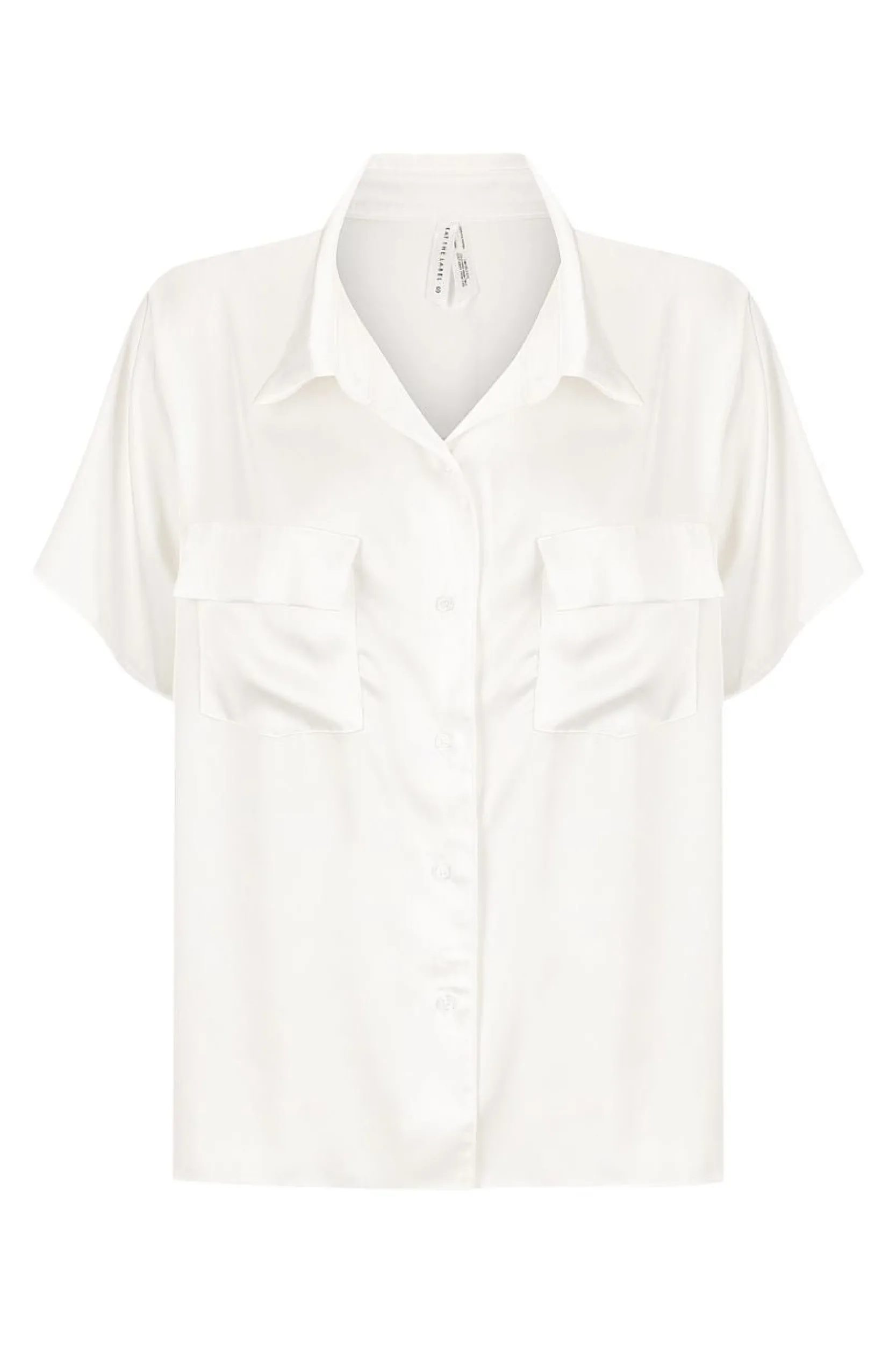 Kat The Label Gracie Short Sleeve Shirt Ivory | Camis