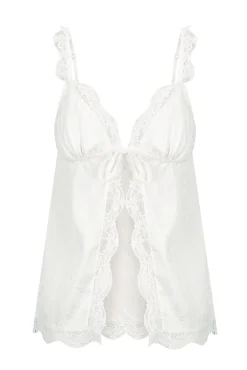 Kat The Label Lola Baby Doll Ivory Jacquard | Camis
