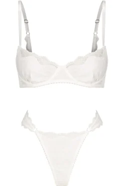 Kat The Label Priscilla Set Ivory Jacquard | Underwire Sets