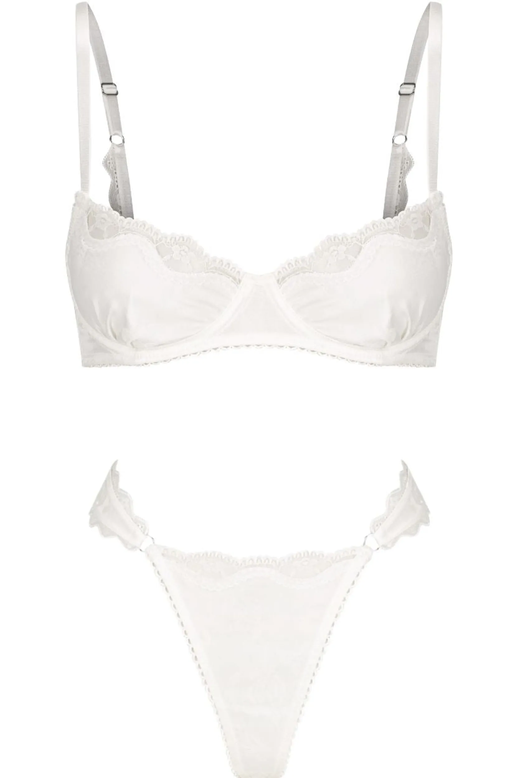 Kat The Label Priscilla Set Ivory Jacquard | Underwire Sets