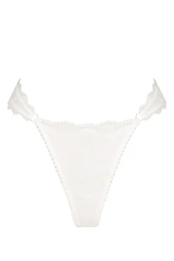 Kat The Label Priscilla Thong Ivory Jacquard | Thongs