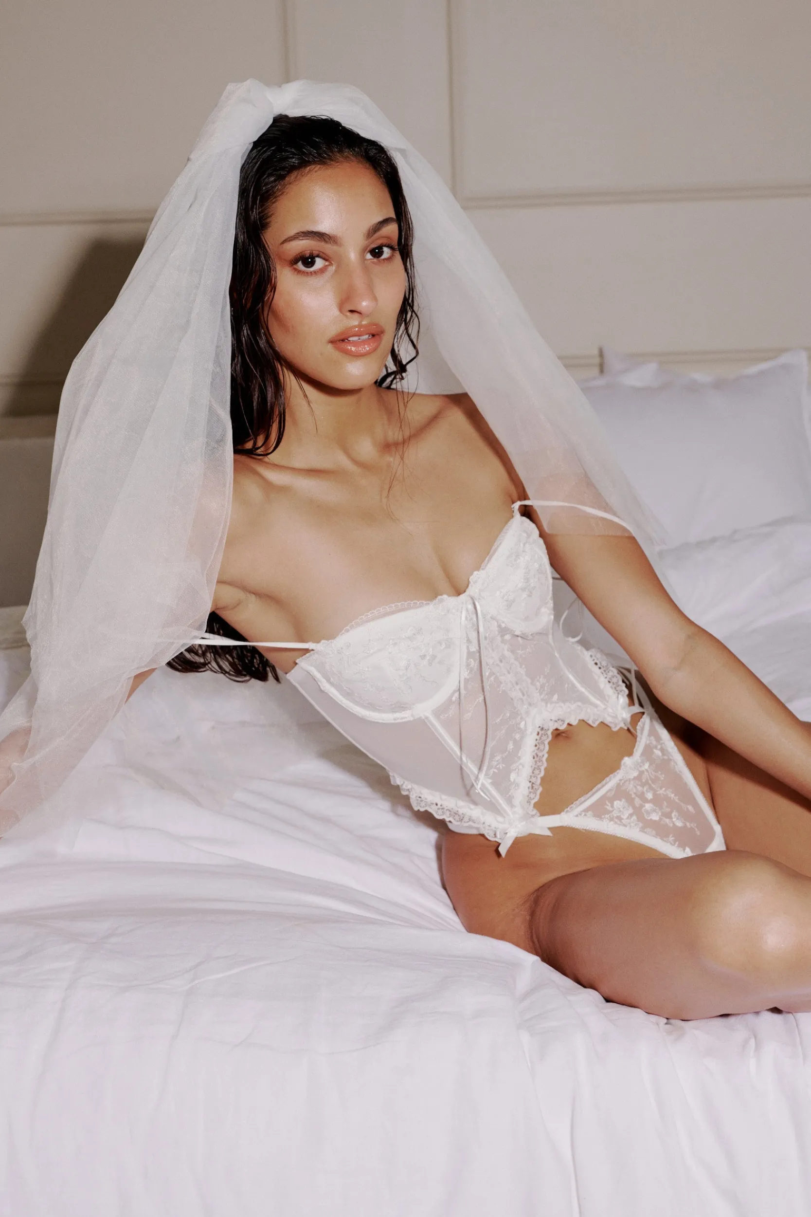 Kat The Label Sofia Corset White | Lingerie | Bustiers
