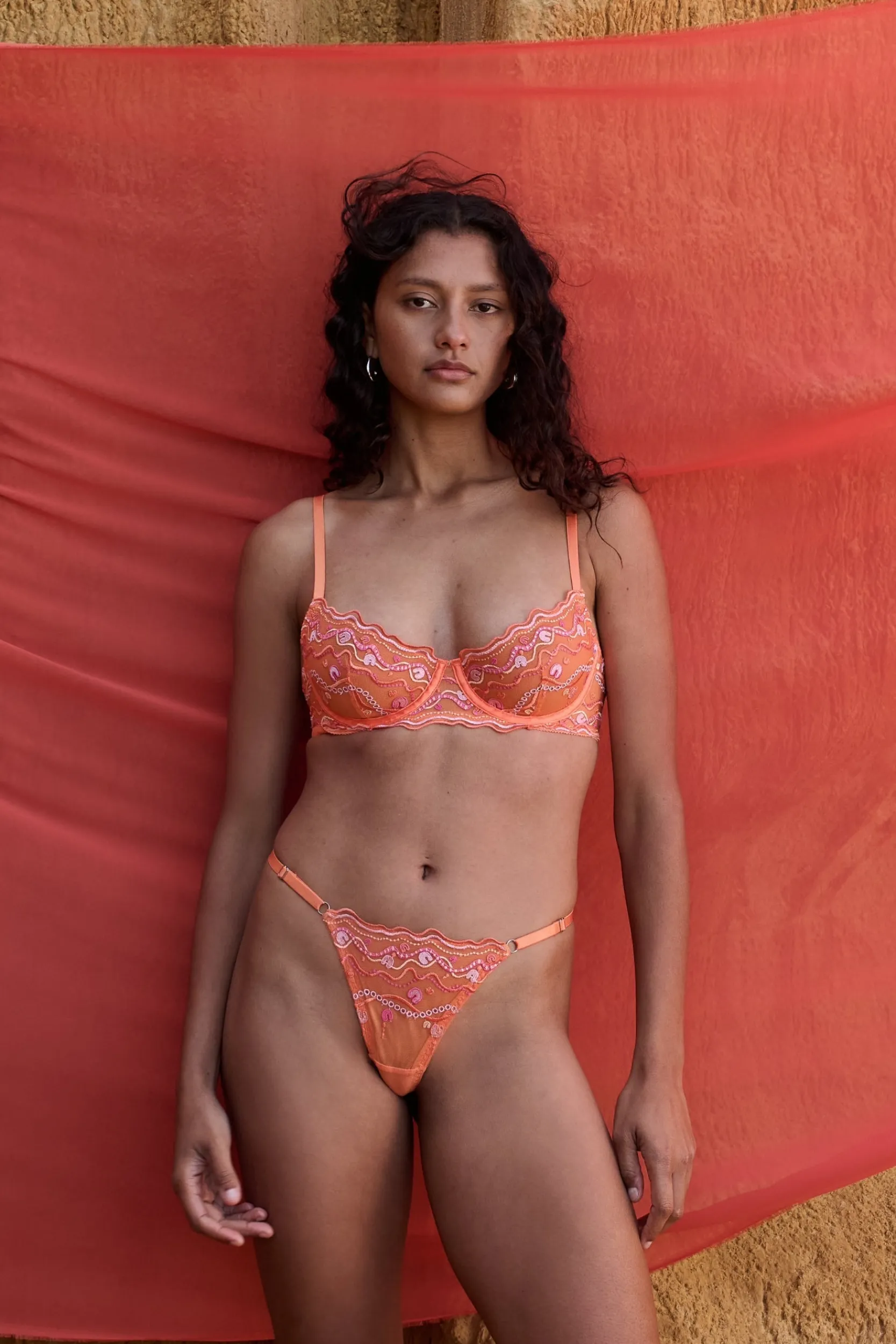Kat The Label Tidda Set Orange | Underwire Sets